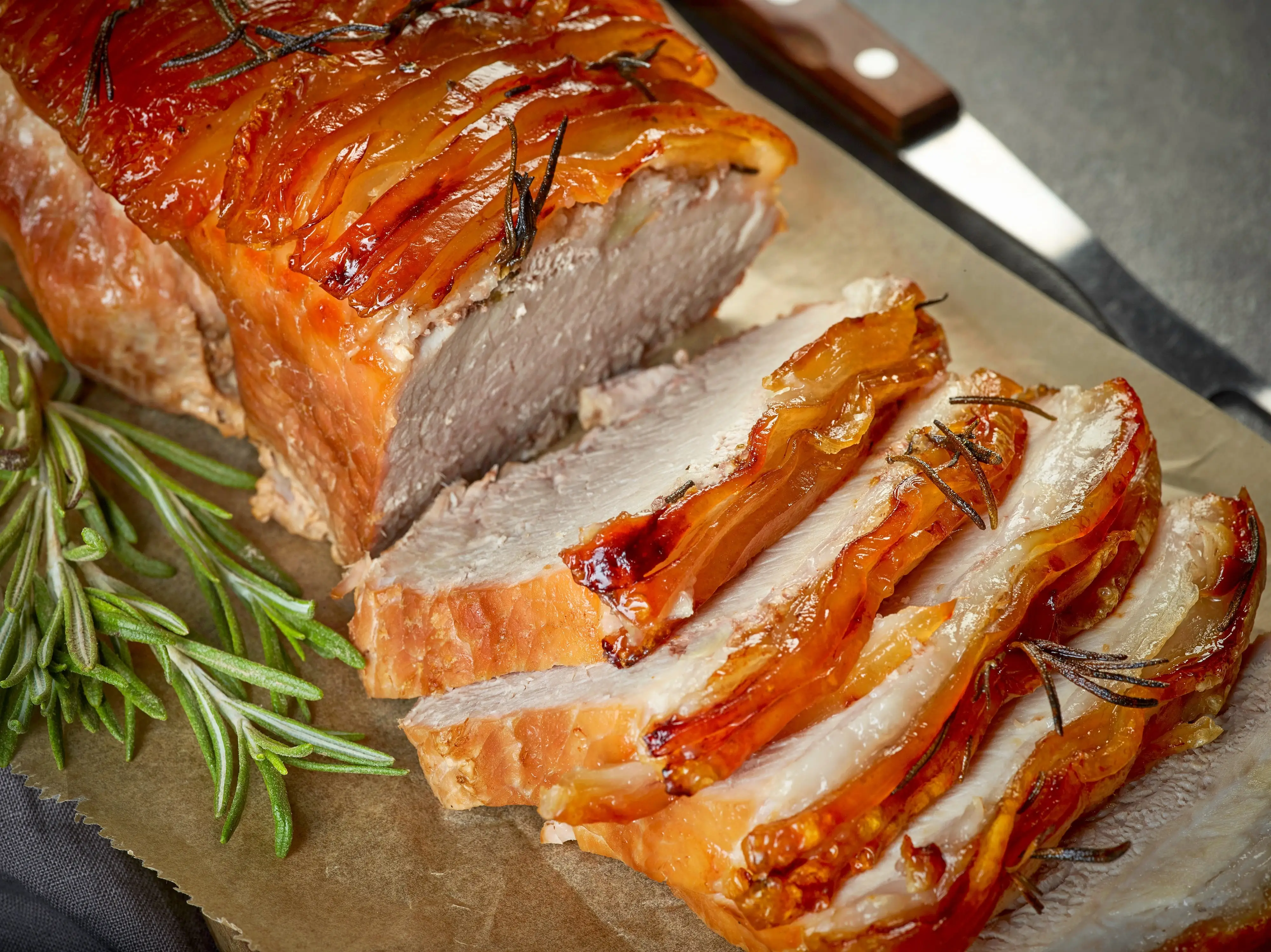 Il Glazed loin of bacon