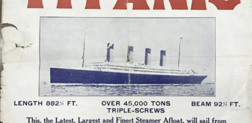 Un manifesto pubblicitario del Titanic venduto all’asta per 62.000 sterline