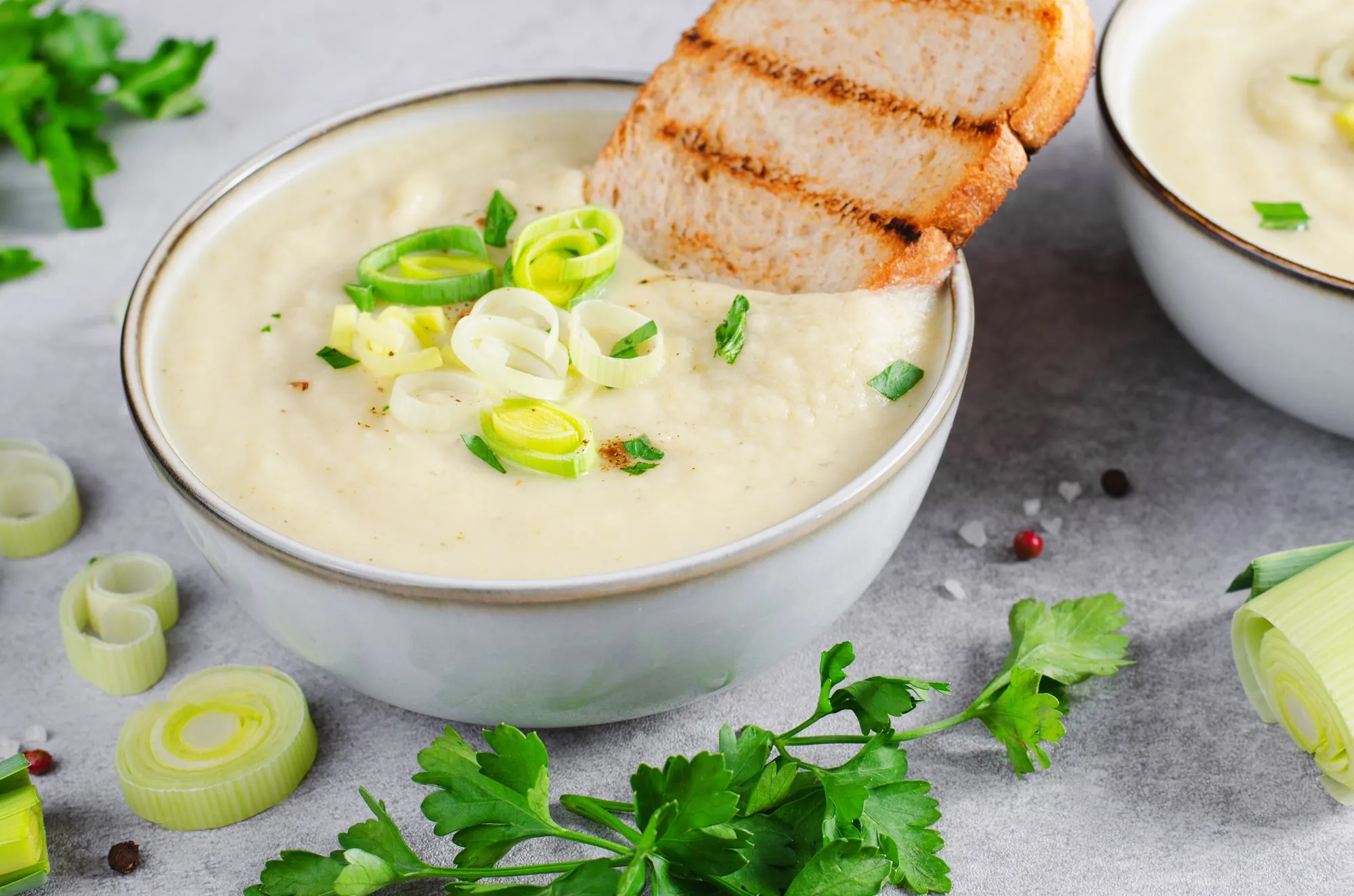 Zuppa irlandese di patate e porri
