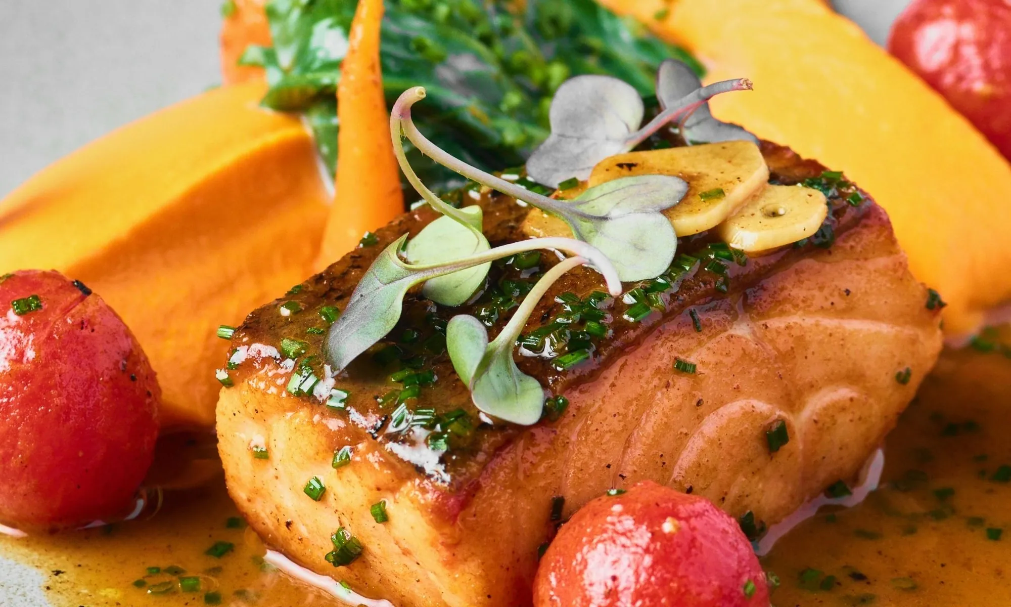 Salmone alla salsa di whiskey