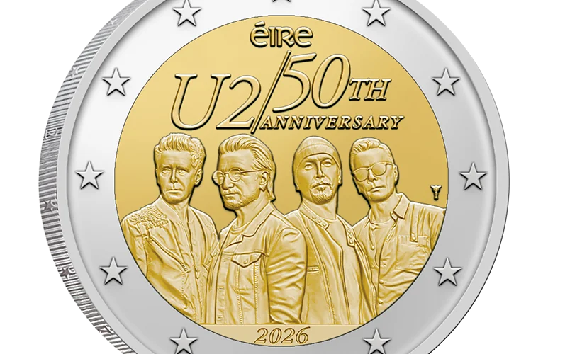 U2 entra nel tuo portafoglio: l’Irlanda gli dedica una moneta da 2 euro